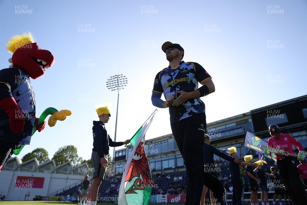 290526 - Glamorgan v Somerset - Vitality Blast - Dan Douthwaite enters the field