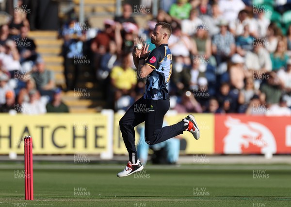 290526 - Glamorgan v Somerset - Vitality Blast - Nathan McAndrew of Glamorgan bowling