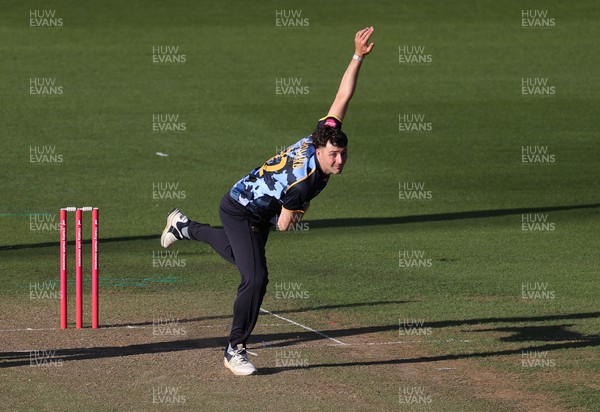 290526 - Glamorgan v Somerset - Vitality Blast - Ned Leonard of Glamorgan bowling