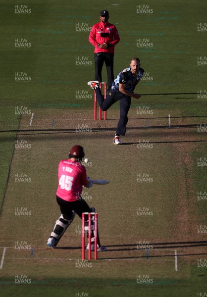 290526 - Glamorgan v Somerset - Vitality Blast - Nathan McAndrew of Glamorgan bowling