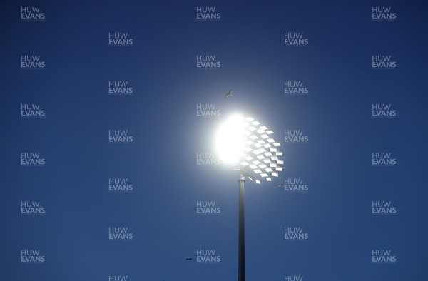 290526 - Glamorgan v Somerset - Vitality Blast - General View of the flood lights at Sophia Gardens