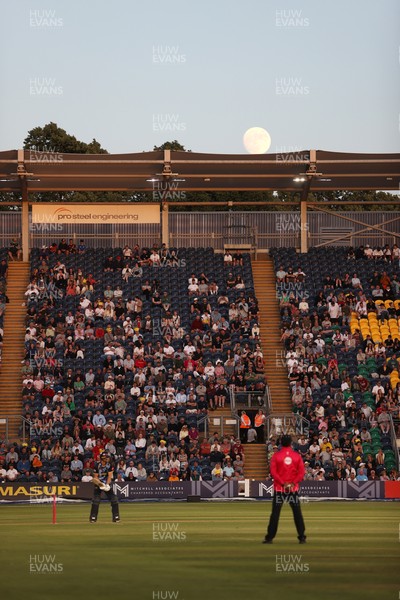 290526 - Glamorgan v Somerset - Vitality Blast - General View of the moon over Sophia Gardens