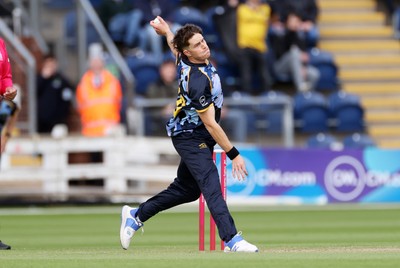 030625 - Glamorgan Cricket v Surrey - Vitality T20 Blast - Hayden Kerr of Glamorgan bowling