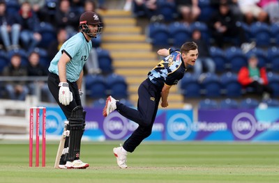 030625 - Glamorgan Cricket v Surrey - Vitality T20 Blast - Andy Gorvin of Glamorgan bowling