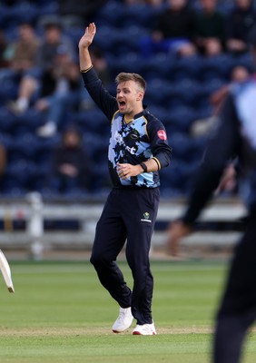030625 - Glamorgan Cricket v Surrey - Vitality T20 Blast - Mason Crane of Glamorgan bowling