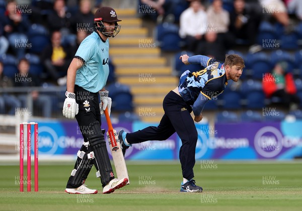 030625 - Glamorgan Cricket v Surrey - Vitality T20 Blast - Dan Douthwaite of Glamorgan bowling