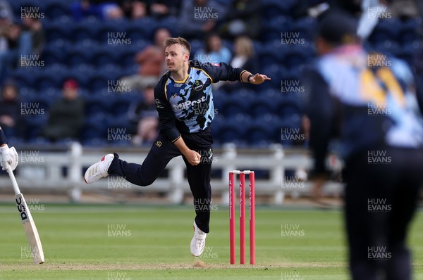 030625 - Glamorgan Cricket v Surrey - Vitality T20 Blast - Mason Crane of Glamorgan bowling