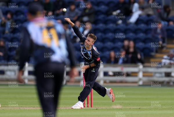 030625 - Glamorgan Cricket v Surrey - Vitality T20 Blast - Mason Crane of Glamorgan bowling