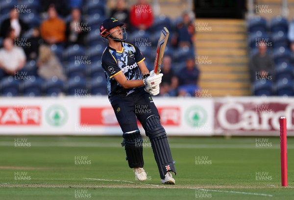 030625 - Glamorgan Cricket v Surrey - Vitality T20 Blast - Will Smale of Glamorgan hits the ball for four runs