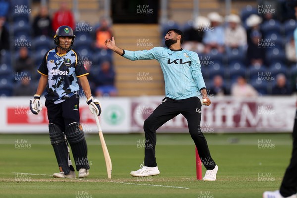 030625 - Glamorgan Cricket v Surrey - Vitality T20 Blast - Yousef Majid of Surrey bowling