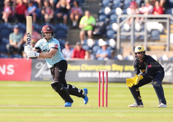 070623 - Glamorgan v Surrey, Vitality Blast T20 - Will Jacks of Surrey plays a shot