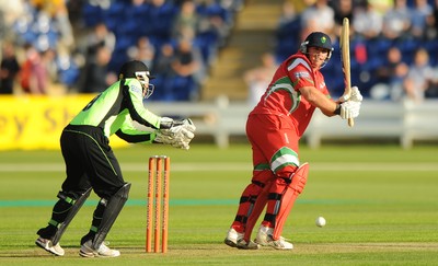 09.07.10 - Glamorgan Dragons v Surrey Lions - Friends Provident Twenty20 - Mark Cosgrove of Glamorgan hits a shot. 