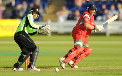 09.07.10 - Glamorgan Dragons v Surrey Lions - Friends Provident Twenty20 - Mark Cosgrove of Glamorgan hits a shot. 