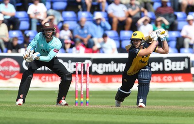 110819 - Glamorgan v Surrey, Vitality Blast - Chris Cooke of Glamorgan plays a shot