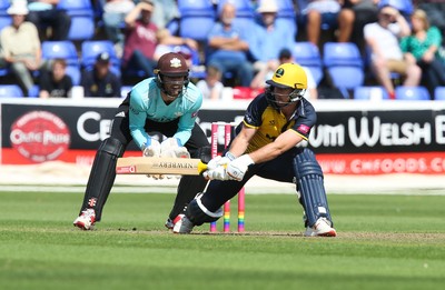 110819 - Glamorgan v Surrey, Vitality Blast - Chris Cooke of Glamorgan plays a shot