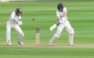 190626 - Glamorgan v Surrey, Rothesay County Championship Division 1- Chris Cooke of Glamorgan  plays a shot