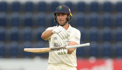 190626 - Glamorgan v Surrey, Rothesay County Championship Division 1- Chris Cooke of Glamorgan celebrates his century