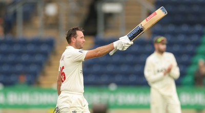 190626 - Glamorgan v Surrey, Rothesay County Championship Division 1- Chris Cooke of Glamorgan celebrates his century