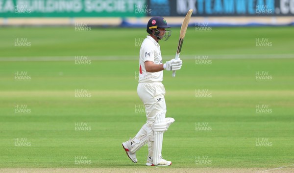 190626 - Glamorgan v Surrey, Rothesay County Championship Division 1- Chris Cooke of Glamorgan celebrates his 50