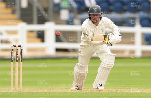 190626 - Glamorgan v Surrey, Rothesay County Championship Division 1- Mason Crane of Glamorgan plays a shot