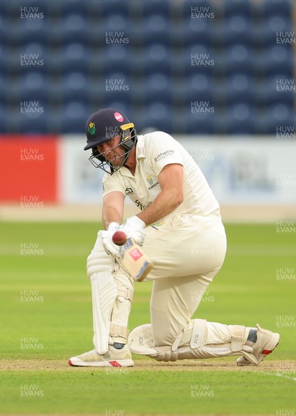 190626 - Glamorgan v Surrey, Rothesay County Championship Division 1- Chris Cooke of Glamorgan scores the run to take him to his century