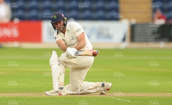 190626 - Glamorgan v Surrey, Rothesay County Championship Division 1- Chris Cooke of Glamorgan scores the run to take him to his century