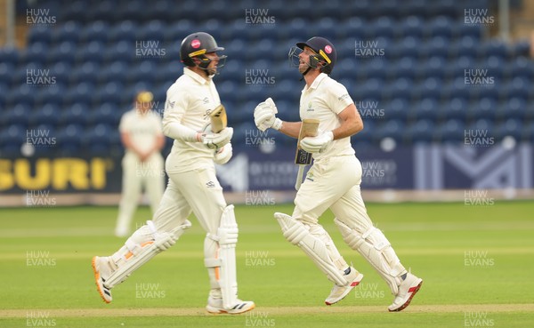 190626 - Glamorgan v Surrey, Rothesay County Championship Division 1- Chris Cooke of Glamorgan scores the run to take him to his century