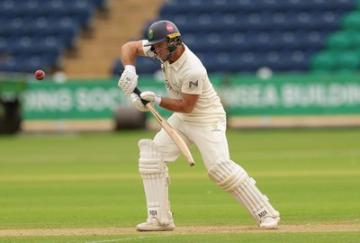 200626 - Glamorgan v Surrey, Rothesay County Championship Division 1- Colin Ingram of Glamorgan plays a shot