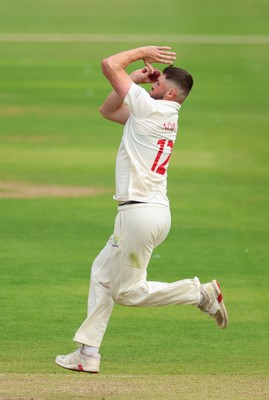200626 - Glamorgan v Surrey, Rothesay County Championship Division 1- Tom Norton  of Glamorgan bowls