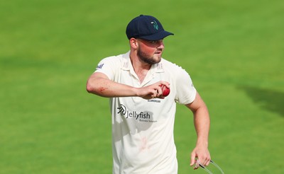200626 - Glamorgan v Surrey, Rothesay County Championship Division 1- Tom Norton  of Glamorgan leaves the field at the end of Surrey’s first innings