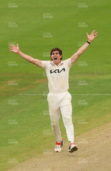 200626 - Glamorgan v Surrey, Rothesay County Championship Division 1- Sean Abbott of Surrey makes an appeal