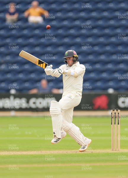 200626 - Glamorgan v Surrey, Rothesay County Championship Division 1- Mason Crane of Glamorgan plays a shot