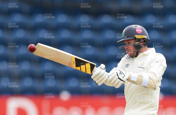 200626 - Glamorgan v Surrey, Rothesay County Championship Division 1- Mason Crane of Glamorgan plays a shot