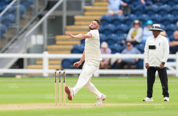 200626 - Glamorgan v Surrey, Rothesay County Championship Division 1- Tom Norton  of Glamorgan bowls