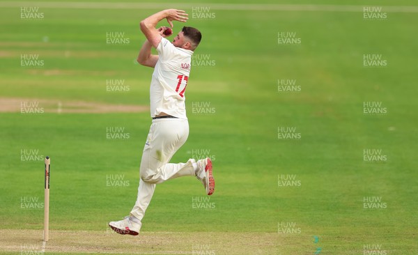 200626 - Glamorgan v Surrey, Rothesay County Championship Division 1- Tom Norton  of Glamorgan bowls