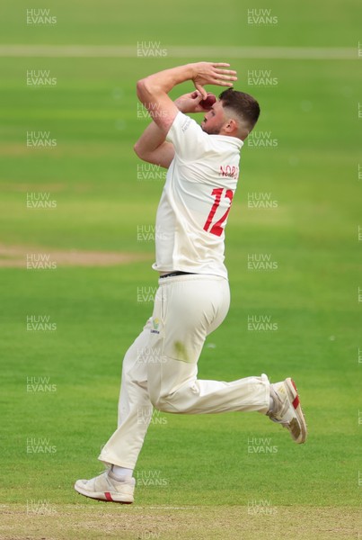 200626 - Glamorgan v Surrey, Rothesay County Championship Division 1- Tom Norton  of Glamorgan bowls