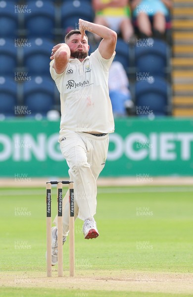 200626 - Glamorgan v Surrey, Rothesay County Championship Division 1- Tom Norton  of Glamorgan bowls