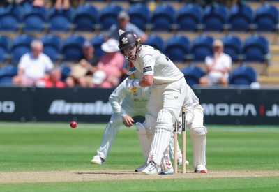 210626 - Glamorgan v Surrey, Rothesay County Championship Division 1- Ollie Pope of Surrey plays a shot