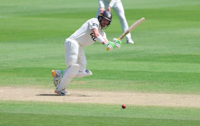 210626 - Glamorgan v Surrey, Rothesay County Championship Division 1- Rory Burns of Surrey plays a shot