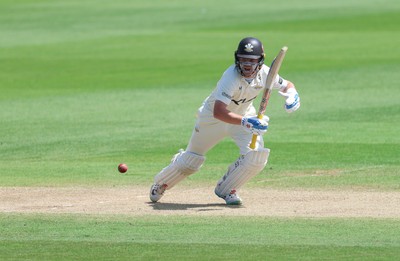 210626 - Glamorgan v Surrey, Rothesay County Championship Division 1- Ollie Pope of Surrey plays a shot