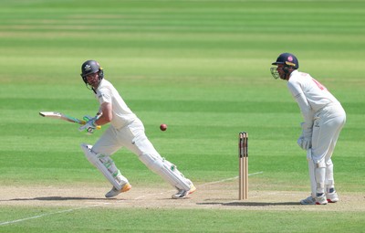 210626 - Glamorgan v Surrey, Rothesay County Championship Division 1- Rory Burns of Surrey plays a shot