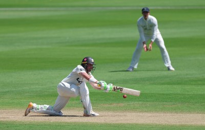 210626 - Glamorgan v Surrey, Rothesay County Championship Division 1- Rory Burns of Surrey plays a shot