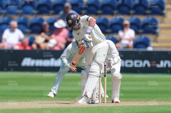 210626 - Glamorgan v Surrey, Rothesay County Championship Division 1- Ollie Pope of Surrey plays a shot