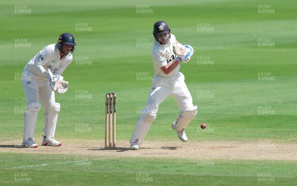 210626 - Glamorgan v Surrey, Rothesay County Championship Division 1- Ollie Pope of Surrey plays a shot