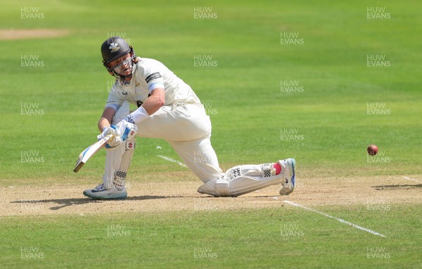 210626 - Glamorgan v Surrey, Rothesay County Championship Division 1- Ollie Pope of Surrey plays a shot