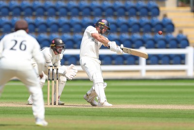 220626 - Glamorgan v Surrey, Rothesay County Championship Division 1- Colin Ingram of Glamorgan hits a 6