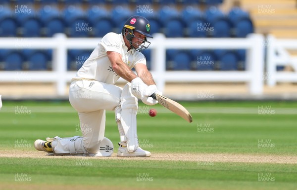 220626 - Glamorgan v Surrey, Rothesay County Championship Division 1- Colin Ingram of Glamorgan plays a shot