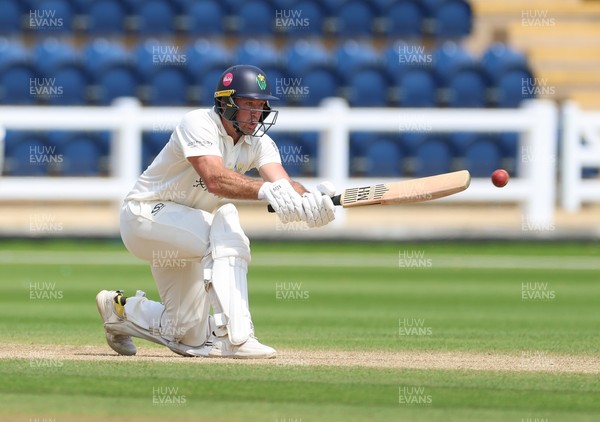 220626 - Glamorgan v Surrey, Rothesay County Championship Division 1- Colin Ingram of Glamorgan plays a shot
