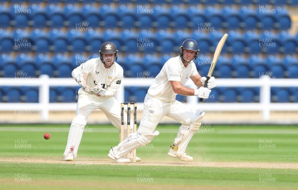 220626 - Glamorgan v Surrey, Rothesay County Championship Division 1- Colin Ingram of Glamorgan plays a shot