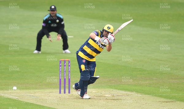 300417 - Glamorgan v Surrey - Royal London One Day Cup - Jacques Rudolph of Glamorgan hits a shot off the bowling of Sam Curran